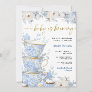 Invitation Une Baby Shower "Un Bébé Est En Train De Préparer