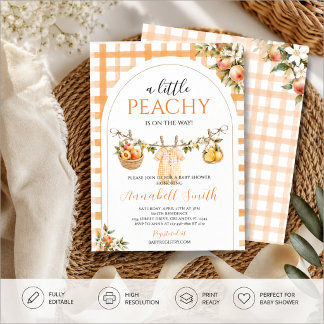Invitation Une Baby Shower un peu PEACHY