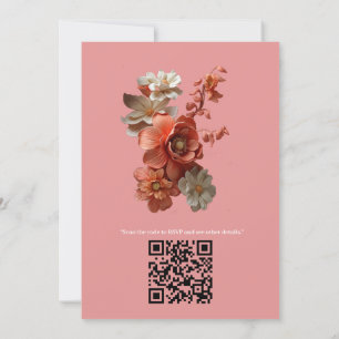 Invitation Une couleur douce des fleurs de Peach Fuzz