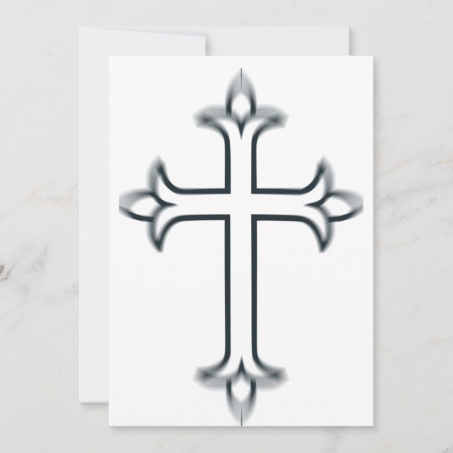 Invitation Une croix latine typique (Devant)