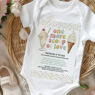 Invitation Une cuillerée de glace d'amour en plus Bébé Sprink