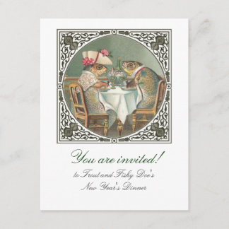 Invitation Une date de poisson personnalisable