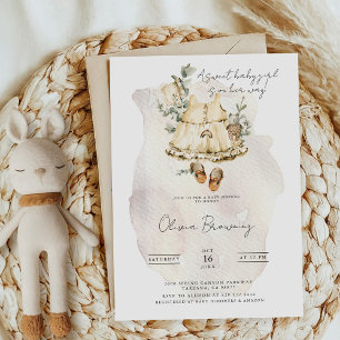 Invitation Une Douce Fille   Baby Shower Bohème