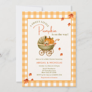 Invitation Une Douce Petite Citrouille Fête Prénatale d'Autom