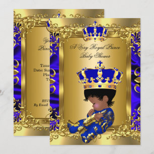 Invitation Une ethnie très royale du Baby shower Prince