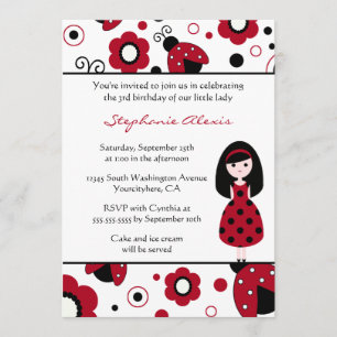 Invitation Une femme noire mignonne buste l'invitation à la f