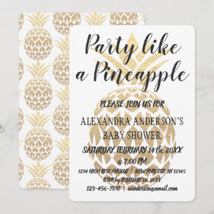 Invitation Une fête comme un Baby shower d'ananas