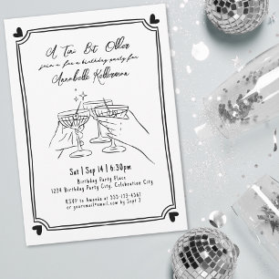 Invitation Une fête d'anniversaire au Martini un tout petit p