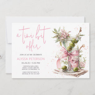 Invitation Une fête d'anniversaire avec écriture rose Un peu 