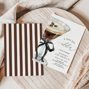 Invitation Une Fête d'Anniversaire Espresso Martini Un Peu Pl