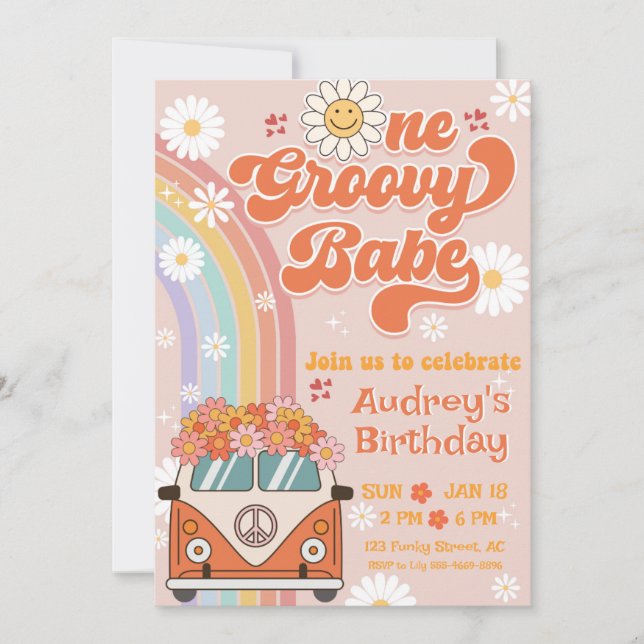 Invitation Une fête d'anniversaire Super pour bébé (Devant)