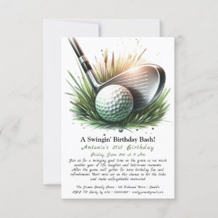 Invitation Une fête d'anniversaire swing – Préparez-vous pour