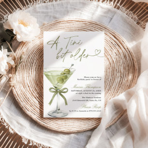 Invitation Une fête d'anniversaire un peu plus âgée Olive Mar