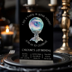Invitation Une fête dans votre avenir, boule de cristal d'ann