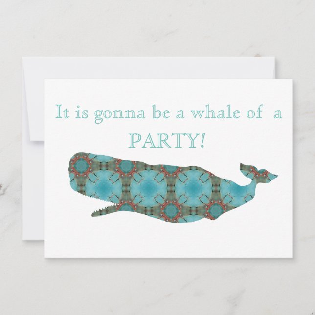 Invitation Une fête de baleine (Devant)