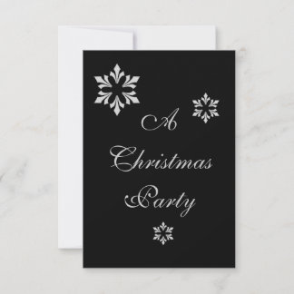 Invitation "Une fête de Noël" - Flammes de neige gris hiver [