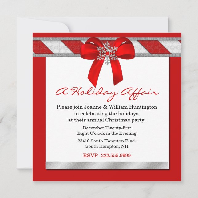 Invitation Une fête de Noël pour les fêtes de Noël (Devant)