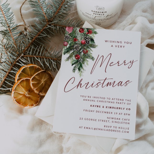 Invitation Une fête de Noël très joyeuse Noël Noël moderne No (Créateur téléchargé)