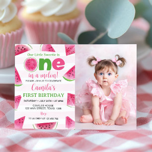 Invitation Une fête de premier anniversaire avec pastèque