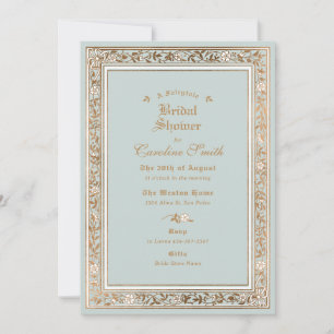 Invitation Une Fête des mariées bleu pâle