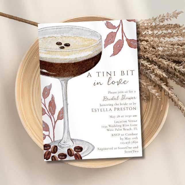 Invitation Une Fête des mariées Tini In Love Espresso Martini (Créateur téléchargé)