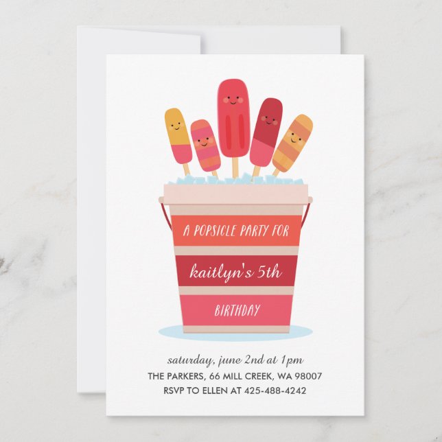 Invitation Une fête populaire Fête d'anniversaire pour enfant (Devant)