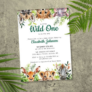 Invitation Une fête prénatale pour bébé sur le thème des anim