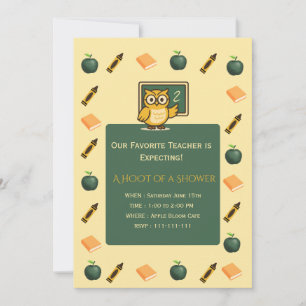 Invitation Une fête prénatale pour un professeur adorable