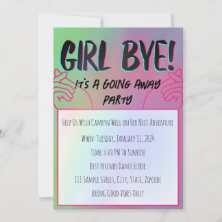 Invitation Une Fille A Bye A Goaway Design