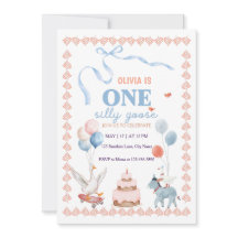 Une Fille Oie Idiote Premier Anniversaire Aquarell