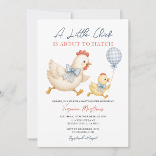 Invitation Une jolie petite poussin est sur le point d'éclore