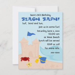 Invitation Une journée à la plage