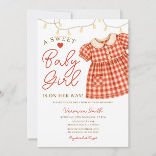 Invitation Une ligne de vêtements de bébé fille douce en vich