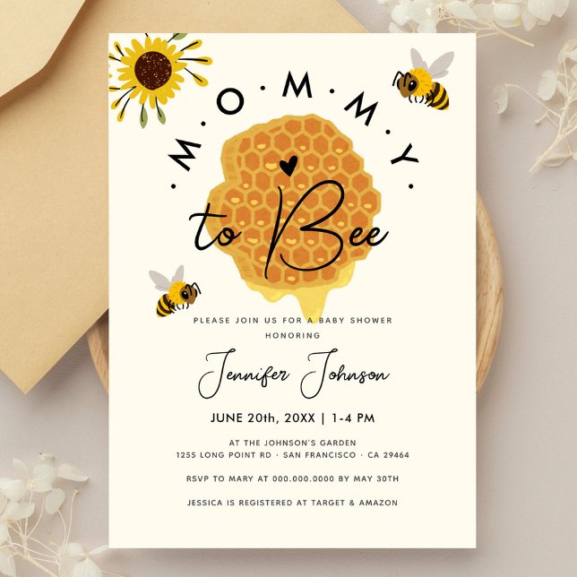 Invitation Une Maman Rustique Pour Être Un Baby shower Neutre (Créateur téléchargé)