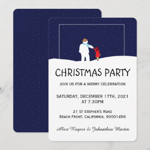 Invitation Une Marche Avec L'Invitation Du Fête De Noël Snowm