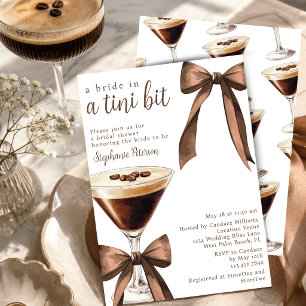 Invitation Une mariée dans une Baby Shower Martini pour la ma