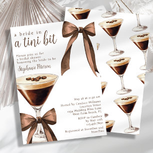 Invitation Une mariée dans une Baby Shower Martini pour la ma