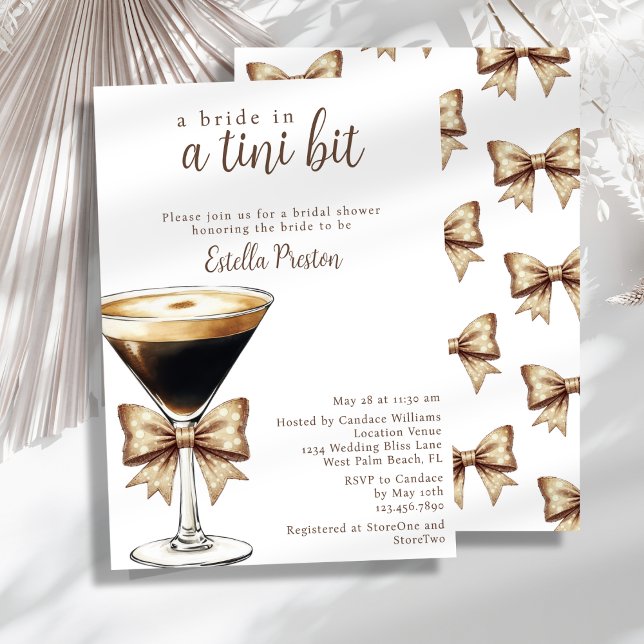 Invitation Une mariée dans une Fête des mariées Tini Bit Mart (Créateur téléchargé)
