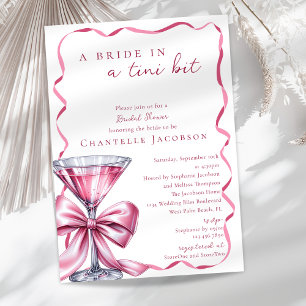 Invitation Une Mariée Dans Une Fête des mariées Tini Bit Pink