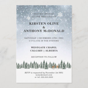 Invitation UNE MERVEILLE D'HIVER  Mariage