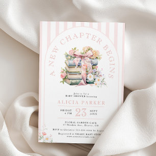Invitation Une nouvelle étape commence shower pour bébé fille