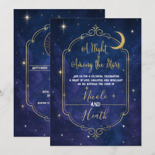 Invitation Une Nuit Parmi Les Étoiles Cieux Célestes Mariage