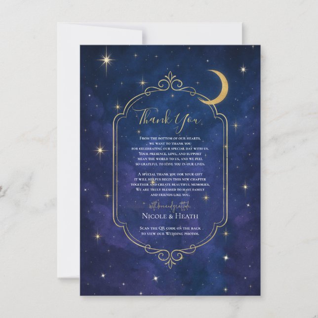 Invitation Une nuit parmi les Stars Celestial Mariage (Devant)