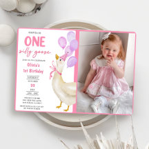 Une oie sotte 1ère fête d'anniversaire Photo