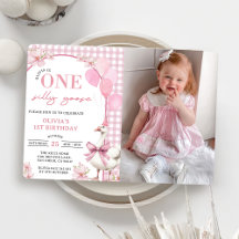 Une oie sotte 1ère fête d'anniversaire Photo