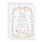 Une oie sotte rose florale 1er anniversaire