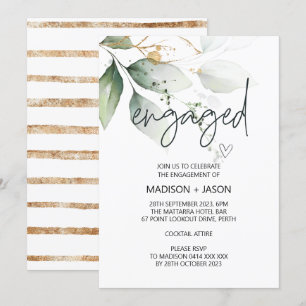 Invitation Une partie engagée pour se marier La verdure