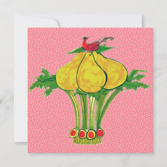 Invitation Une Perdrix dans un Poireau (Devant)