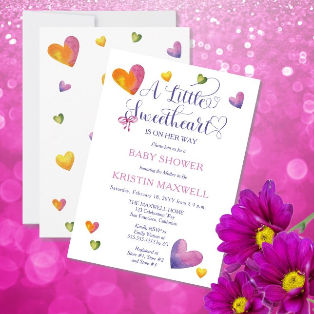 Invitation Une Petite Amoureuse Est En Chemin De Baby shower (Créateur téléchargé)