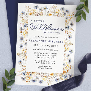 Invitation Une petite Baby Shower aquarelle bohème de petite
